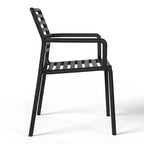 WestinTrends Playa Outdoor Stackable Polypropylene Plastic Resin Dining Armchairs (Set of 4)