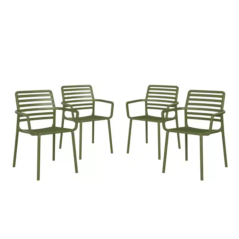 WestinTrends Playa Sedie da Pranzo Impilabili in Resina di Polipropilene per Esterni (Set da 4)