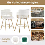 Christopher Knight Home Candy Sgabelli da bancone girevoli a 180° in metallo imbottito con ritorno automatico (set da 2)