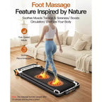 Tapis roulant Akluer Walking Pad con inclinazione, 2-in-1 tapis roulant da scrivania e massaggiatore piedi, tapis roulant silenzioso da 2,5 HP con braccioli, telecomando con display LED per ufficio domestico