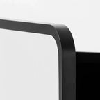 PexFix Mobile Bagno con Specchio 30 x 24 Telaio in Acciaio Inox e 2 Ripiani Regolabili Specchietti Armadietti Medicinali a Parete Rettangolare da Incasso Nero