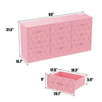 9 Drawer Dresser, 63 Dresser for Bedroom with Power Outlet, Modern Drawer for Hallway, Living Room