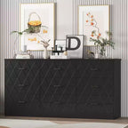 9 Drawer Dresser, 63 Dresser for Bedroom with Power Outlet, Modern Drawer for Hallway, Living Room