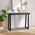 Karl Home | 43.3 In Console Table With Trapezoidal Legs, Wooden Frame