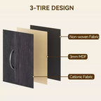 COZONY Cassettiera Alta in Tessuto a 15 Cassetti con Piano in Legno e Robusta Struttura in Metallo, Cassettiera Contenitore con Stampa Effetto Legno per Camera da Letto, Soggiorno e Corridoio