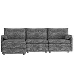 108 Modular Sectional Couch with Movable Ottoman - L Shaped Chenille Sofa for Living Room Apartment