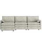 108 Modular Sectional Couch with Movable Ottoman - L Shaped Chenille Sofa for Living Room Apartment