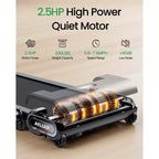 Akluer Tapis Roulant Pieghevole con Inclinazione Automatica del 13%, Tapis Roulant da Scrivania da 2,5 HP con Manubrio e Telecomando, Display LED per Corsa in Ufficio a Casa