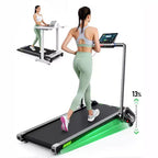 Akluer Tapis Roulant Pieghevole con Inclinazione Automatica del 13%, Tapis Roulant da Scrivania da 2,5 HP con Manubrio e Telecomando, Display LED per Corsa in Ufficio a Casa
