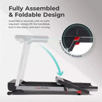 Tapis Roulant Pieghevole Intelligente Sunny Health & Fitness con 15 Livelli di Inclinazione Automatica, Nastro da Corsa Largo 50 cm e Connettività all'App SunnyFit tramite Bluetooth