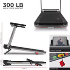 Tapis Roulant Pieghevole Intelligente Sunny Health & Fitness con 15 Livelli di Inclinazione Automatica, Nastro da Corsa Largo 50 cm e Connettività all'App SunnyFit tramite Bluetooth