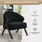 Modern Accent Chair, Mid Century Accent Chair with PU, Upholstered Comfy Reading Chair, Armless Side Sofa Chair for Living Room Bedroom