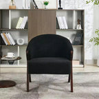 Modern Accent Chair, Mid Century Accent Chair with PU, Upholstered Comfy Reading Chair, Armless Side Sofa Chair for Living Room Bedroom