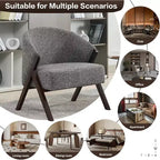Modern Accent Chair, Mid Century Accent Chair with PU, Upholstered Comfy Reading Chair, Armless Side Sofa Chair for Living Room Bedroom
