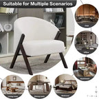 Modern Accent Chair, Mid Century Accent Chair with PU, Upholstered Comfy Reading Chair, Armless Side Sofa Chair for Living Room Bedroom