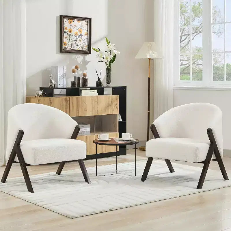 Modern Accent Chair, Mid Century Accent Chair with PU, Upholstered Comfy Reading Chair, Armless Side Sofa Chair for Living Room Bedroom
