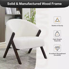 Modern Accent Chair, Mid Century Accent Chair with PU, Upholstered Comfy Reading Chair, Armless Side Sofa Chair for Living Room Bedroom