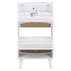 Karl Home 2 cassetti a ribalta bianco truciolare 98cm L Scarpiera