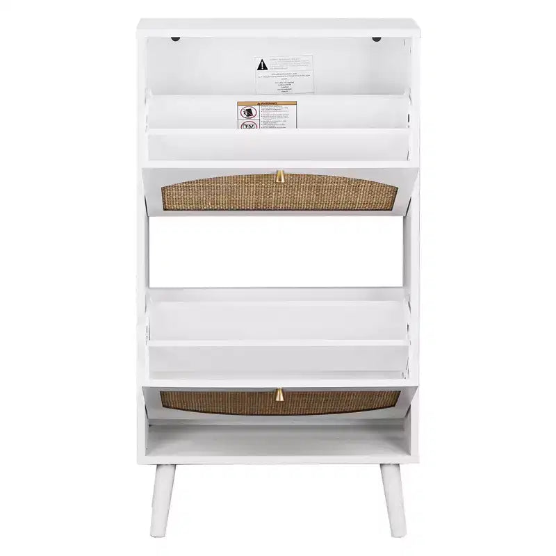 Karl Home 2 cassetti a ribalta bianco truciolare 98cm L Scarpiera