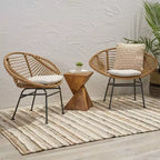 Christopher Knight Home San Antonio sedie da esterno in vimini intrecciato con cuscini (set di 2)