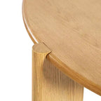 PexFix 42 x 42 Tavolo da pranzo rotondo in legno massello per 4 persone, tavolo da cucina moderno in stile rustico, piccolo tavolo circolare per cucina, soggiorno, colore naturale