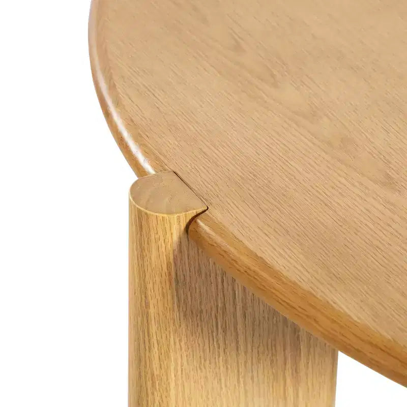 PexFix 42 x 42 Tavolo da pranzo rotondo in legno massello per 4 persone, tavolo da cucina moderno in stile rustico, piccolo tavolo circolare per cucina, soggiorno, colore naturale