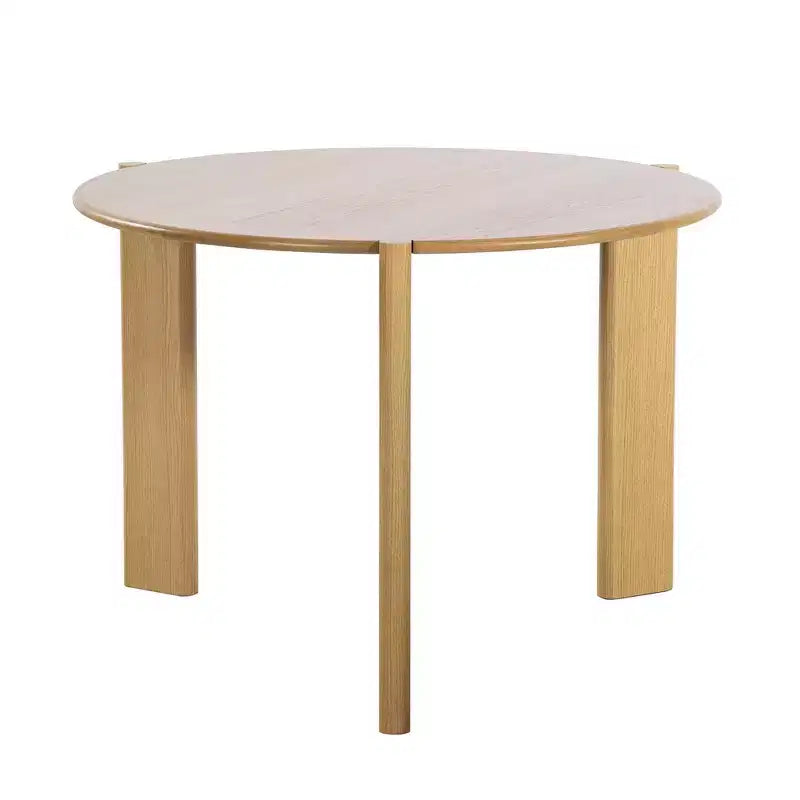 PexFix 42 x 42 Tavolo da pranzo rotondo in legno massello per 4 persone, tavolo da cucina moderno in stile rustico, piccolo tavolo circolare per cucina, soggiorno, colore naturale