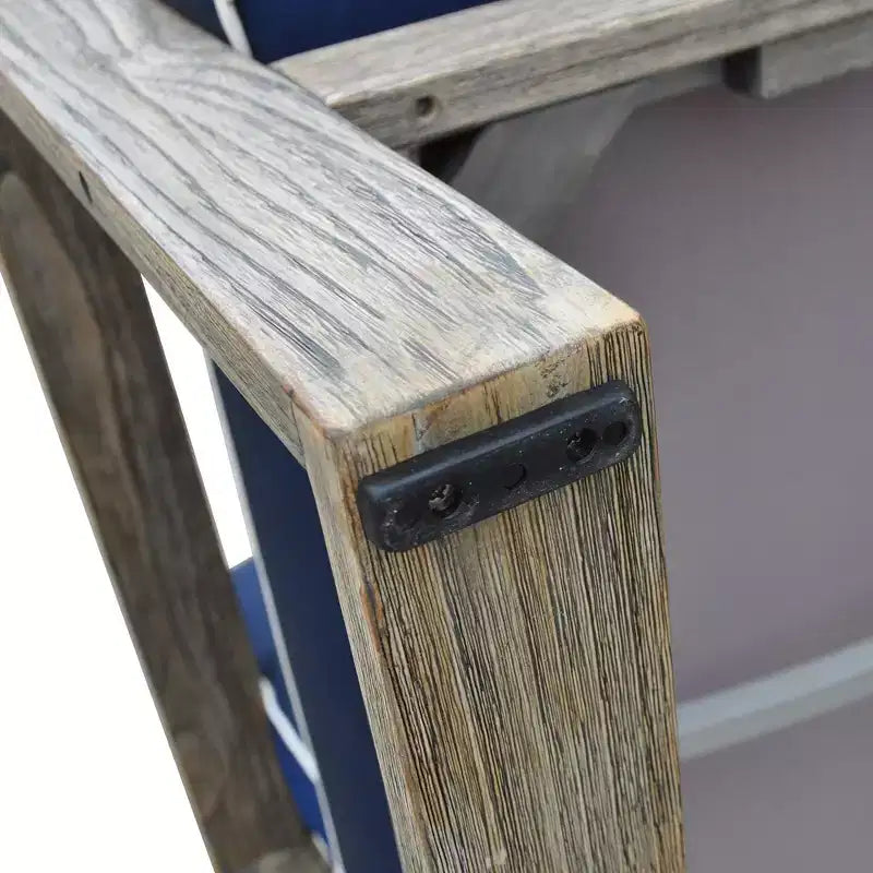 Courtyard Casual Driftwood Gray Teak Modern North Shore Outdoor Club Chair with Cushions