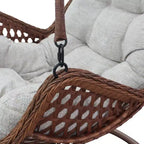 Cesto sospeso Courtyard Casual Princeton – Telaio in acciaio marrone con tessuto in Poly tinto in massa