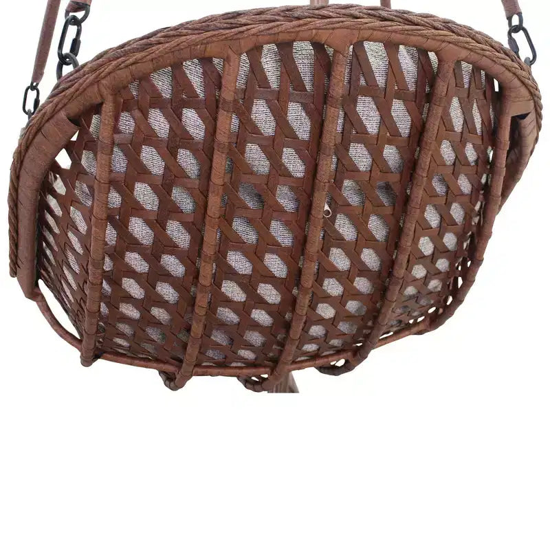 Cesto sospeso Courtyard Casual Princeton – Telaio in acciaio marrone con tessuto in Poly tinto in massa