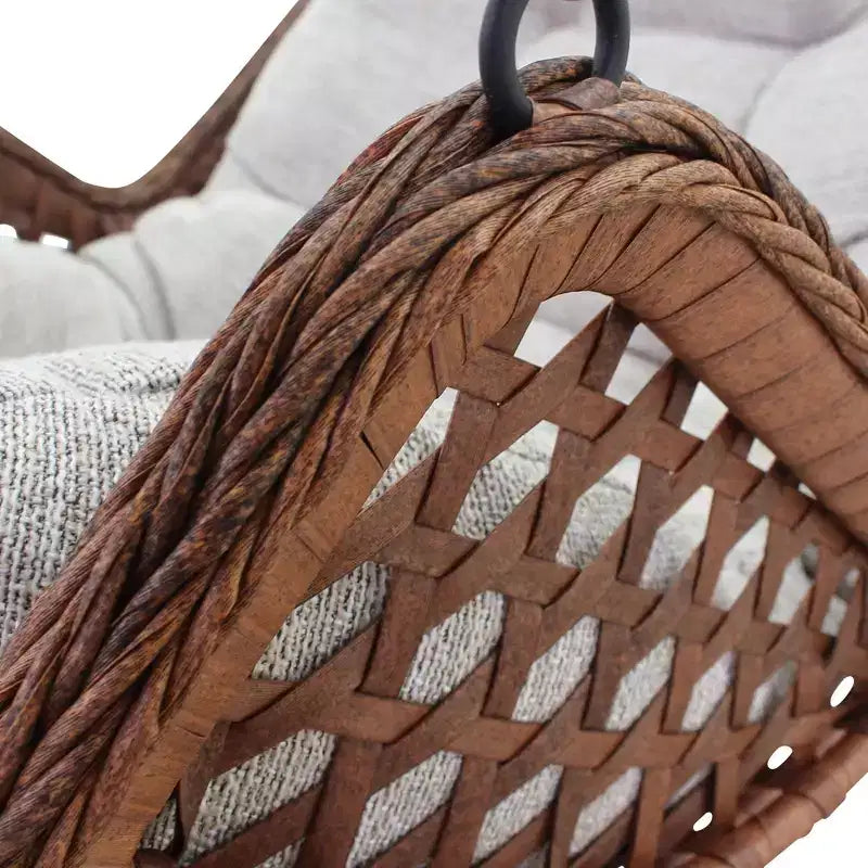 Cesto sospeso Courtyard Casual Princeton – Telaio in acciaio marrone con tessuto in Poly tinto in massa