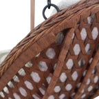 Cesto sospeso Courtyard Casual Princeton – Telaio in acciaio marrone con tessuto in Poly tinto in massa
