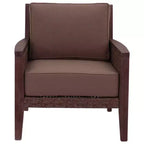 Courtyard Casual Buena Vista II Club Chair Stained Eucalyptus Wood KD Sunbrella Fabric