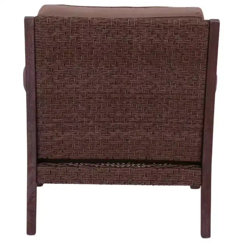 Courtyard Casual Buena Vista II Club Chair Stained Eucalyptus Wood KD Sunbrella Fabric