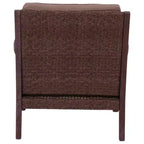 Courtyard Casual Buena Vista II Club Chair Stained Eucalyptus Wood KD Sunbrella Fabric