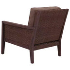 Courtyard Casual Buena Vista II Club Chair Stained Eucalyptus Wood KD Sunbrella Fabric