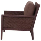 Courtyard Casual Buena Vista II Club Chair Stained Eucalyptus Wood KD Sunbrella Fabric