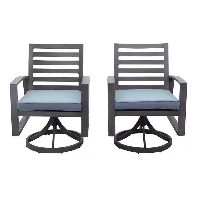 Courtyard Casual Cabo Alum Swivel Rocker Aluminum Frame with Sunbrella Cushions