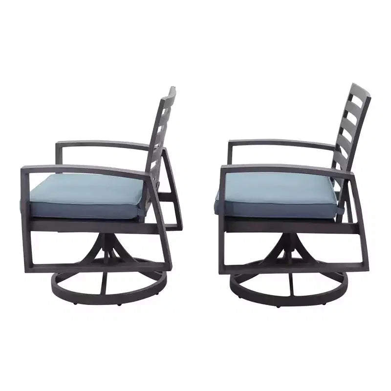 Courtyard Casual Cabo Alum Swivel Rocker Aluminum Frame with Sunbrella Cushions