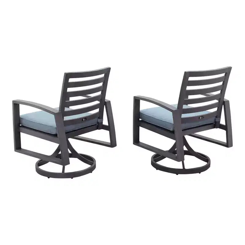 Courtyard Casual Cabo Alum Swivel Rocker Aluminum Frame with Sunbrella Cushions