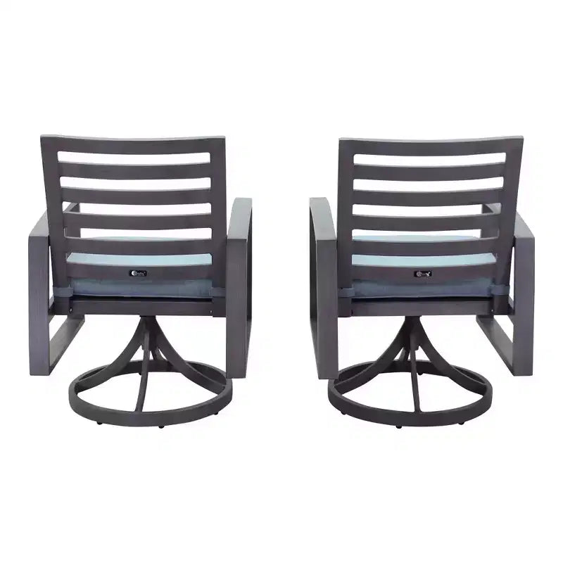 Courtyard Casual Cabo Alum Swivel Rocker Aluminum Frame with Sunbrella Cushions