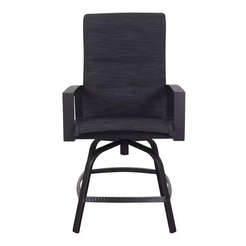 Horizon Balcony Padded Sling Swivel Stool Alum frame in powder coating.
