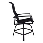 Horizon Balcony Padded Sling Swivel Stool Alum frame in powder coating.