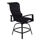 Horizon Balcony Padded Sling Swivel Stool Alum frame in powder coating.