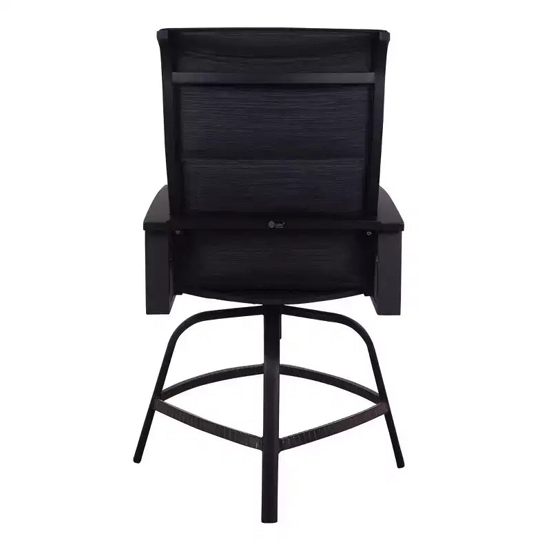 Horizon Balcony Padded Sling Swivel Stool Alum frame in powder coating.
