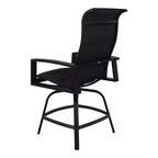 Horizon Balcony Padded Sling Swivel Stool Alum frame in powder coating.