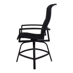 Horizon Balcony Padded Sling Swivel Stool Alum frame in powder coating.