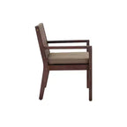Courtyard Casual Bridgeport II Dining Arm Chair Stained Eucalyptus Wood Knock Down Packing Cushion Packed in Box but Priced Seperaely