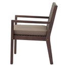 Courtyard Casual Bridgeport II Dining Arm Chair Stained Eucalyptus Wood Knock Down Packing Cushion Packed in Box but Priced Seperaely