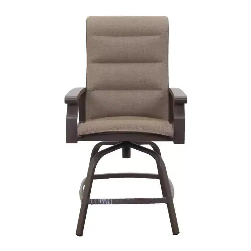 Courtyard Casual Madison Balcony Padded Sling Swivel Stool Alum frame in powder coating